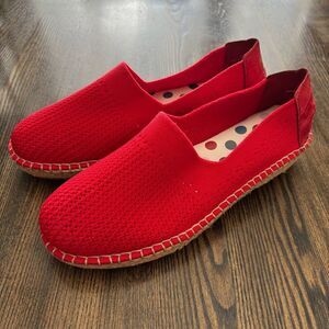 Cole Haan Red Cloudfeel Stitchlite Espadrille Slip-Ons Women’s Sz 7.5